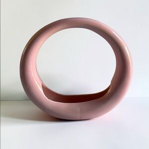 Pink Ceramic Vase Gift for Mid Century Decor Lover